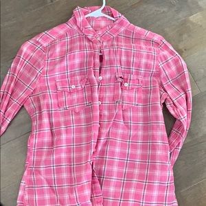 Plaid shirt button down